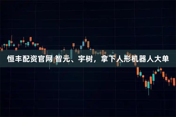 恒丰配资官网 智元、宇树，拿下人形机器人大单